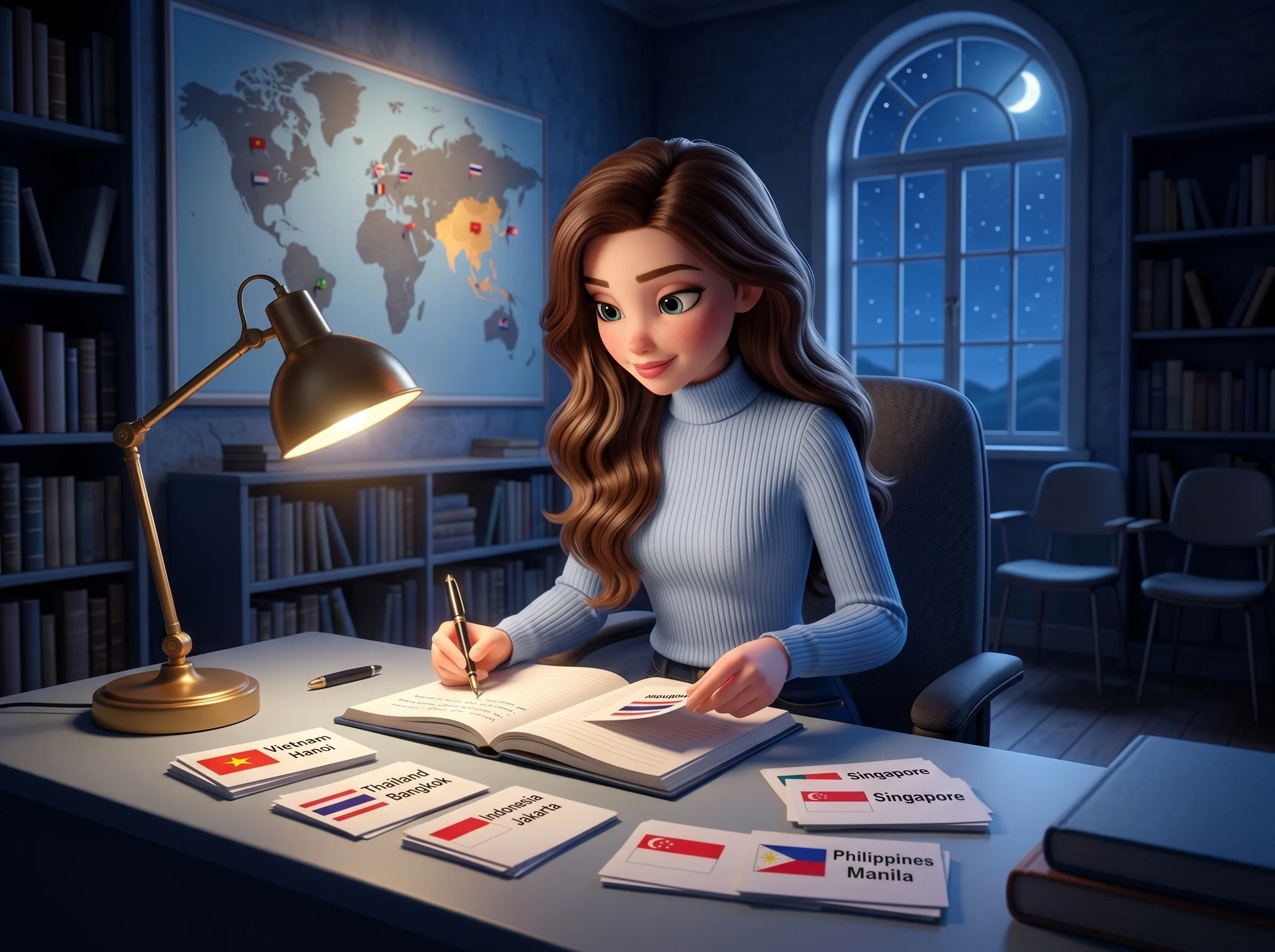Mari teaches no one, but the school doesn't sleep.